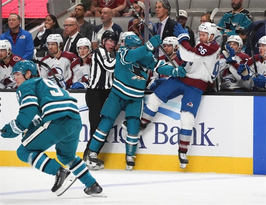 Colton scores twice, Annunen makes 25 saves to help Avalanche beat winless Sharks 4-1