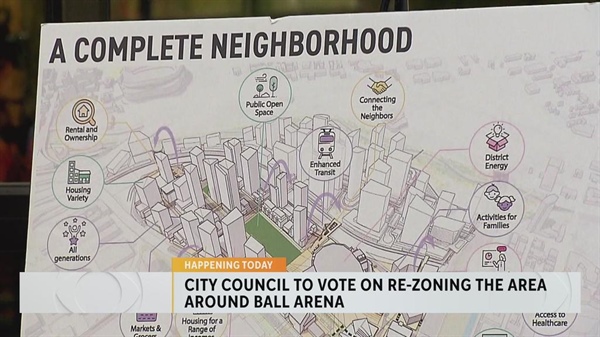 Denver City Council to vote on rezoning 70 acres around Ball Arena