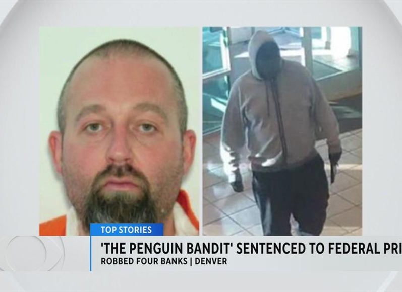 "Penguin Bandit" of Denver sentenced to over 13 years for bank robberies