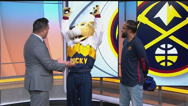 Denver Nuggets mascot Rocky visited the CBS Colorado Mornings studios