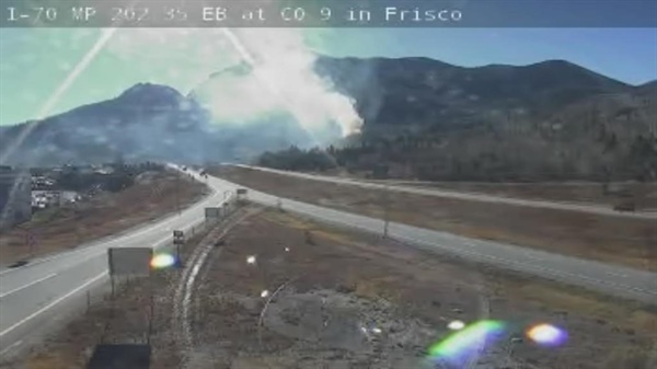 Wildfire burning in Colorado's mountains near Frisco