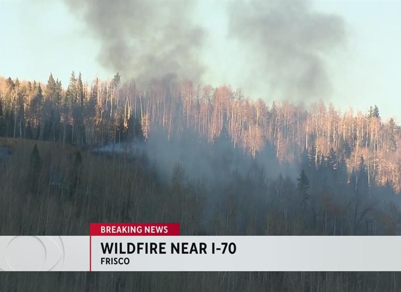 Wildfire burns north of I-70 near Meadow Creek Trailhead