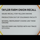 Taylor Farm issues recall for onions produced out of Colorado facility