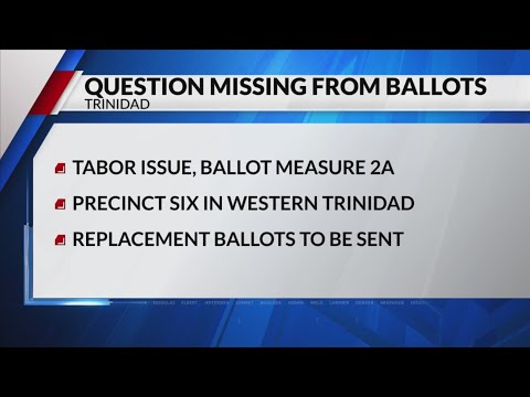 Trinidad ballots incorrect, missing question