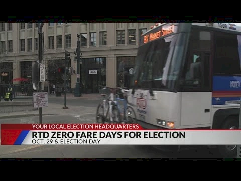 Ride RTD for free on 2 days during election season