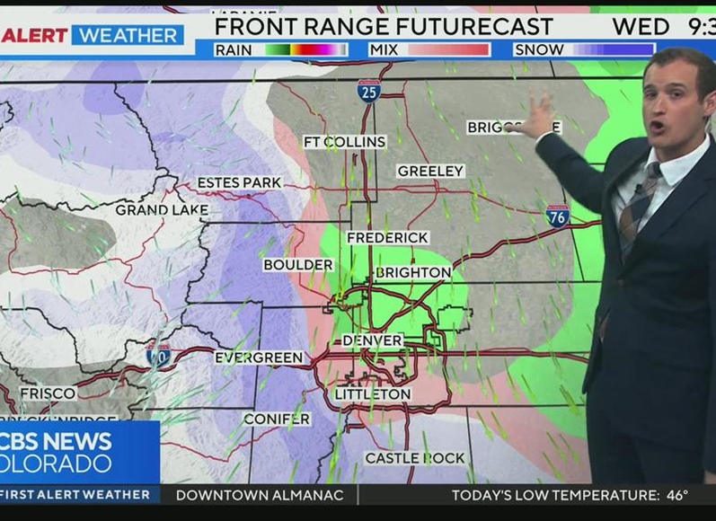 Near record highs on Monday in Denver, accumulating snow across Colorado by mid-week