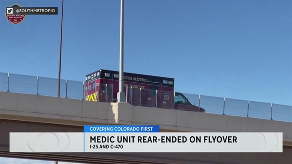 South Metro Fire Rescue ambulance rear-ended on C470 ramp