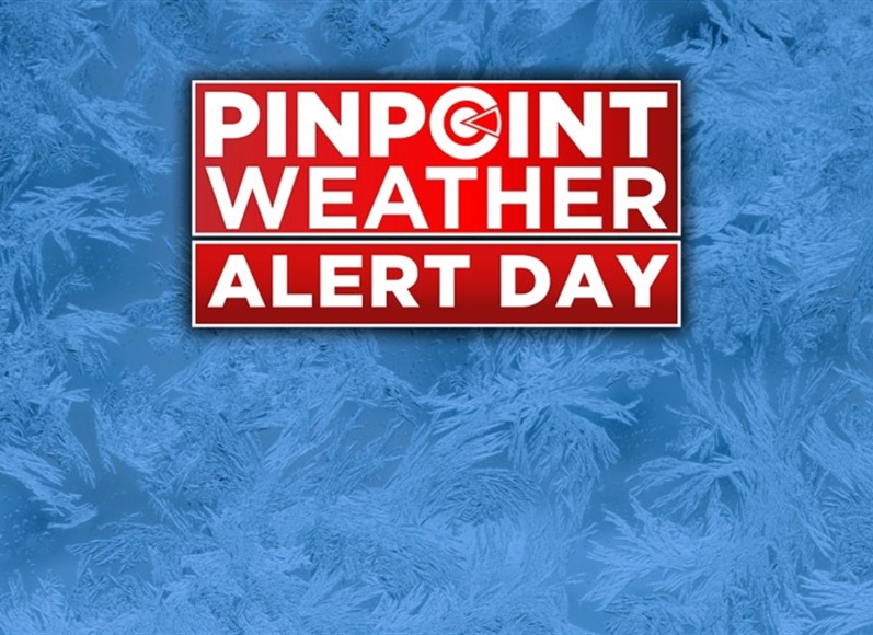 Pinpoint Weather Alert Day with light rain, snow, then first hard freeze of the...