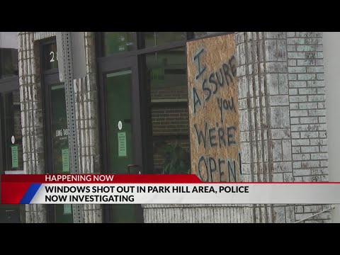 Park Hill business owners, residents find windows shot out Sunday morning