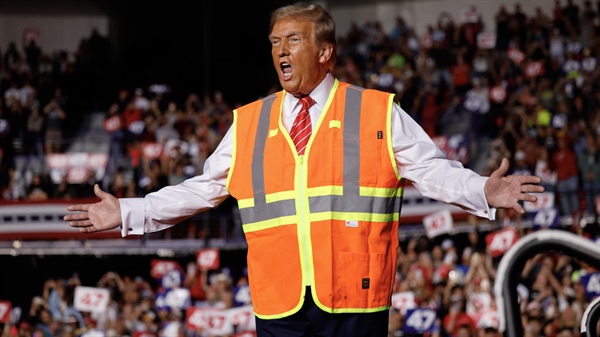 Trump says "whether the women like it or not, I'm going to protect them" at Wisconsin rally