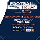 Watch live: "Football Friday" matchup between Colorado's Grandview High School and Cherry Creek