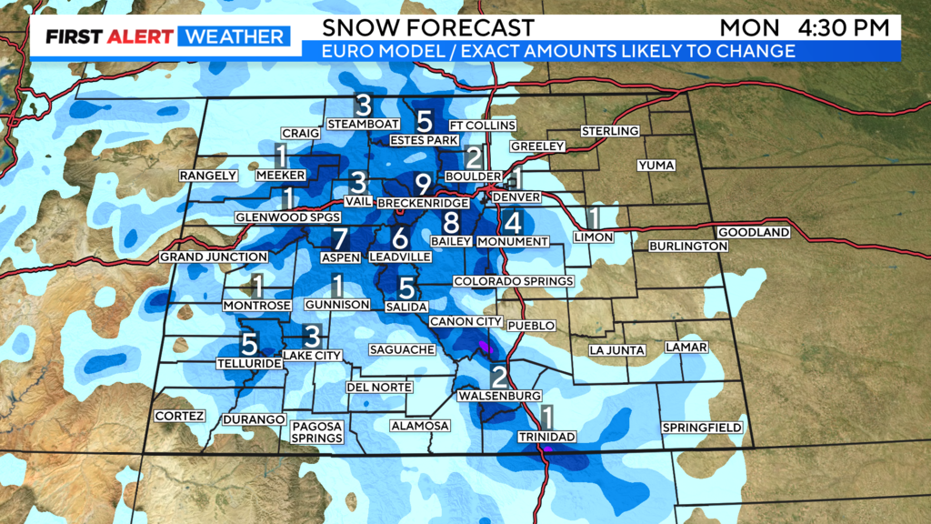 Colorado weather: Storm to bring rain and snow showers