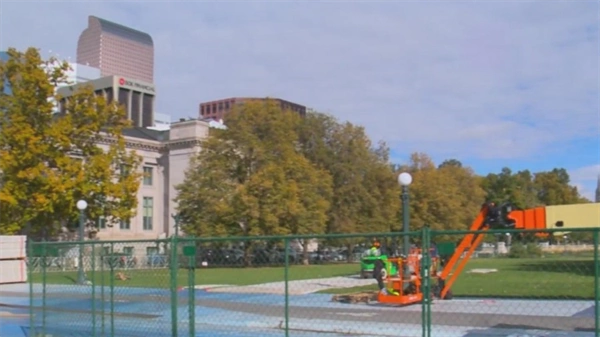 Why is there fencing around the Denver City and County Building ahead of Election Day?