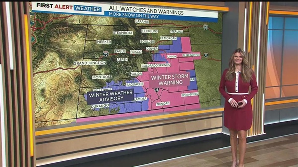 Light snow into Denver Thursday before another blast of snow on the way for Colorado