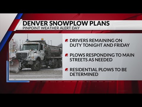 Denver snowplow drivers to remain on-shift overnight into Friday