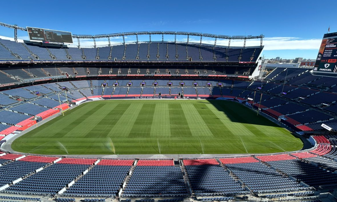 Broncos replace Empower Field turf mid-season for a third straight year