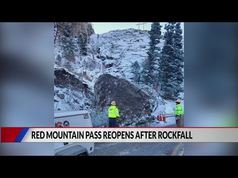 Red Mountain Pass reopens after rockfall