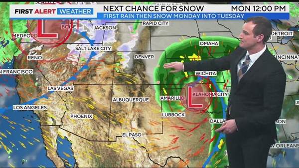 Rain and snow is possible across Colorado to start the week