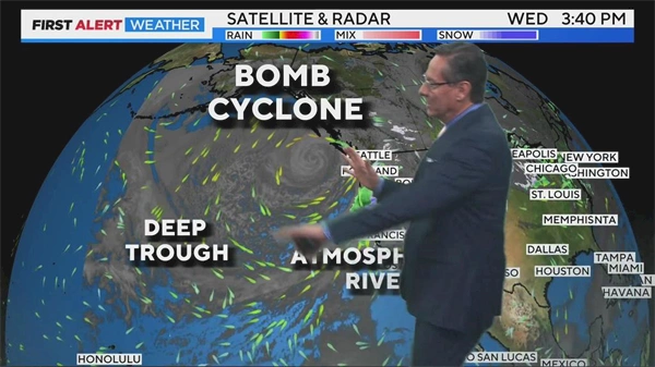 Mild pattern before Colorado gets a small piece of the Pacific Bomb Cyclone