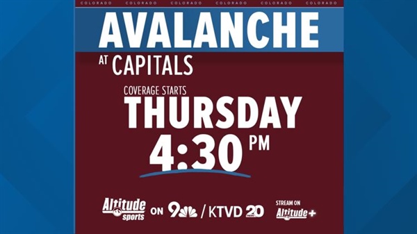 Avalanche, Capitals rematch airs on 9NEWS on Thursday