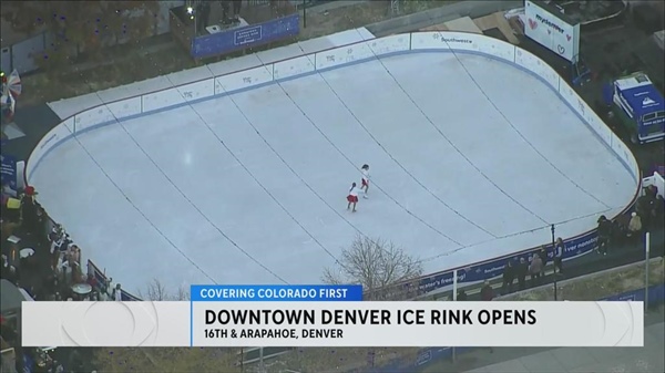 Downtown Denver ice rink opens on 16th Street Mall