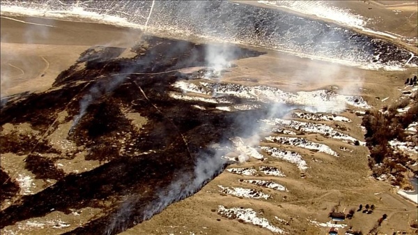 Colorado wildfire burns dozens of acres near Perry Park in southern Douglas...